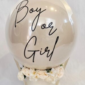 Personalised Gender Reveal Balloon Surprise Box | Pop To Reveal Confetti Burst Keepsake